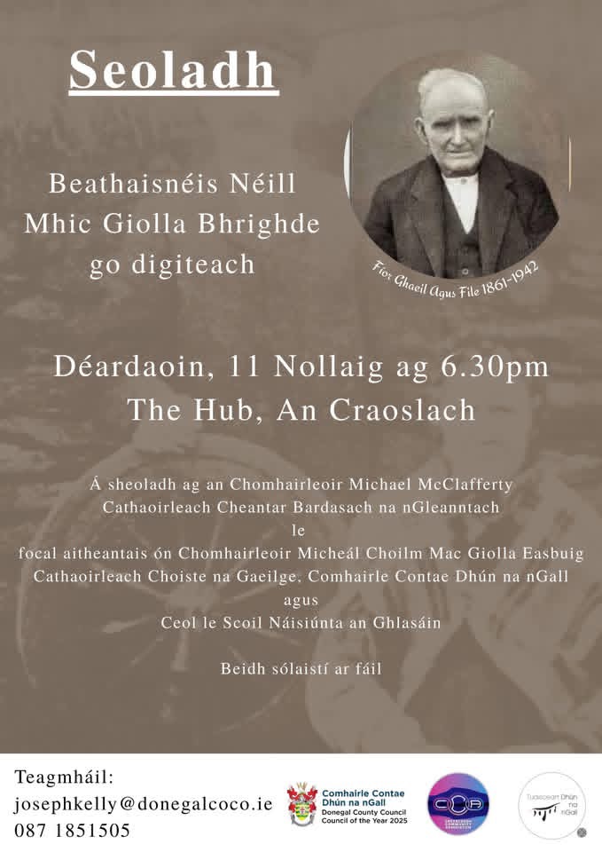 Beathaisnéis Néill Mhic Giolla Bhrighde ar fáil saor in aisce ar line